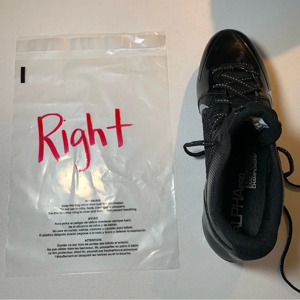 MENS‎ RIGHT CLEAT 12.5 NIKE BLACK ALPHA PRO AMPUTEE